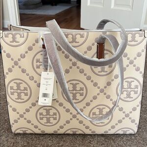 Tory Burch Beige and Taupe Women's Tote